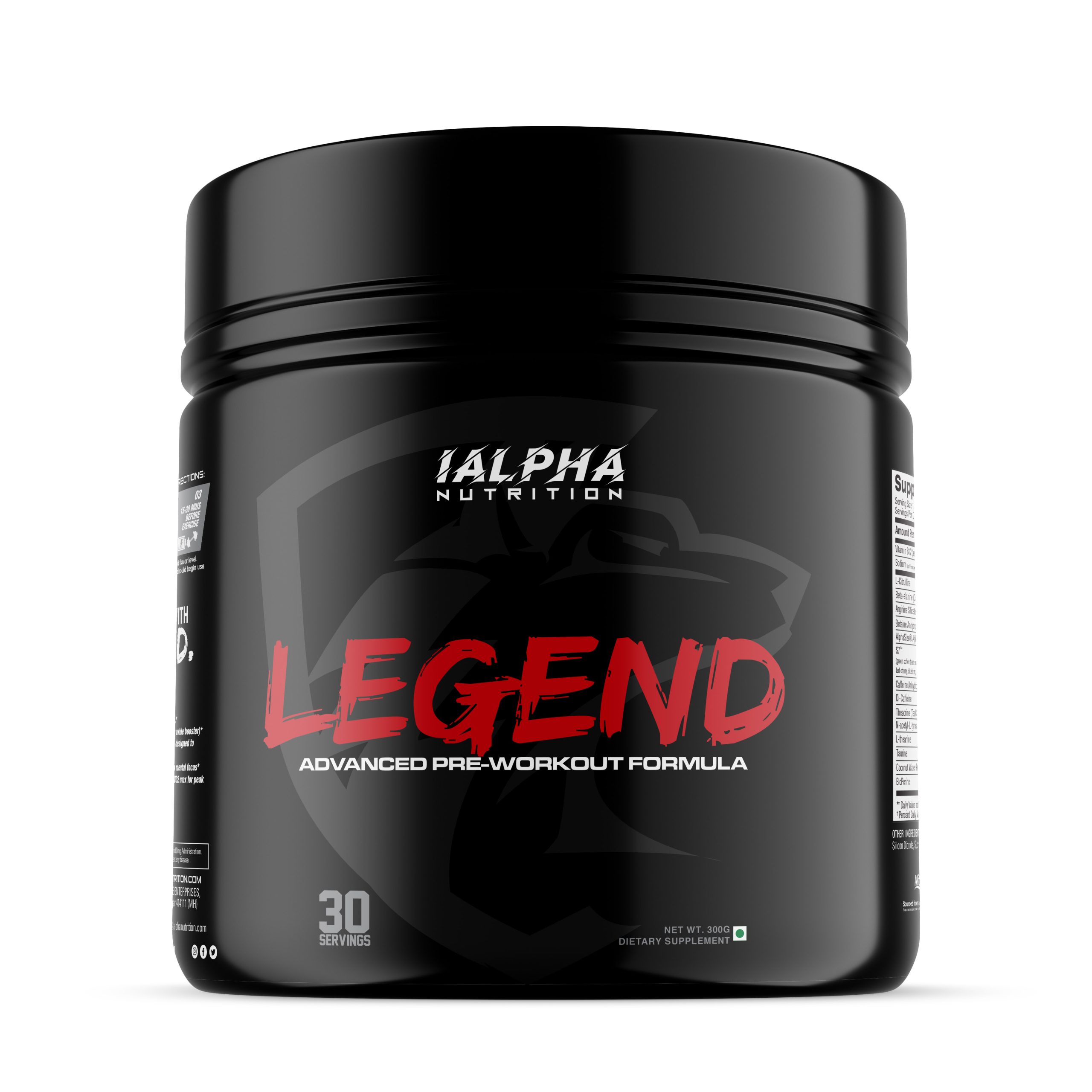 IALPHA LEGEND PRE WORKOUT - 300GM - 30 SERVINGS - MANGO
